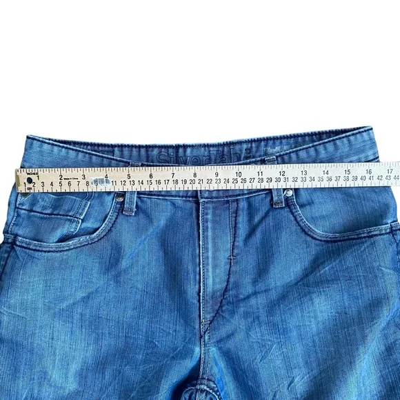 Levis SilverTab Bootcut Jeans 32 x 32 Western Lightwash Blue Gray Color Y2K - Picture 10 of 12